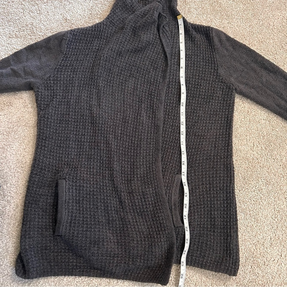 Barefoot Dreams CozyChic Lite Coastal Cardi Flutter Cardigan Carbon dark gray S - Picture 14 of 17